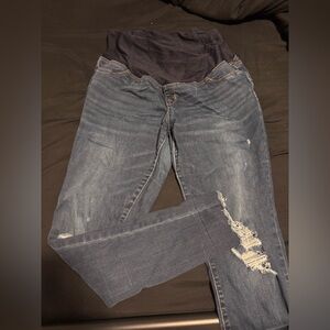 Isabel Maternity by Ingrid & Isabel Distressed Blue Jeggings